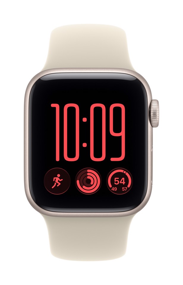 Apple Watch SE (3nd generation) SE 3 GPS + Cellular, Cassa 40 mm in alluminio galassia con Cinturino Sport sabbia - S/M