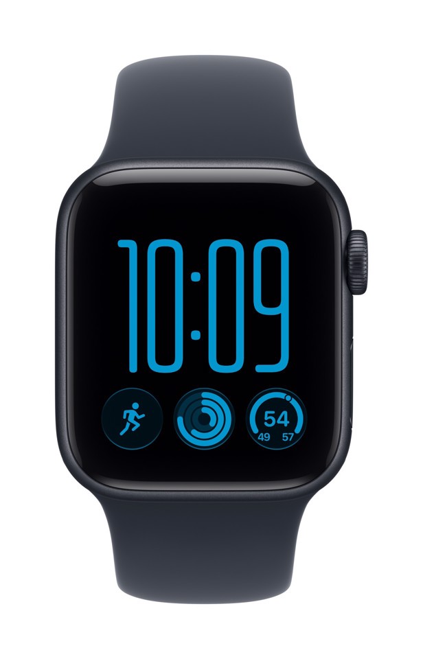 Apple Watch SE (3nd generation) SE 3 GPS + Cellular, Cassa 40 mm in alluminio mezzanotte con Cinturino Sport blu marino - M/L