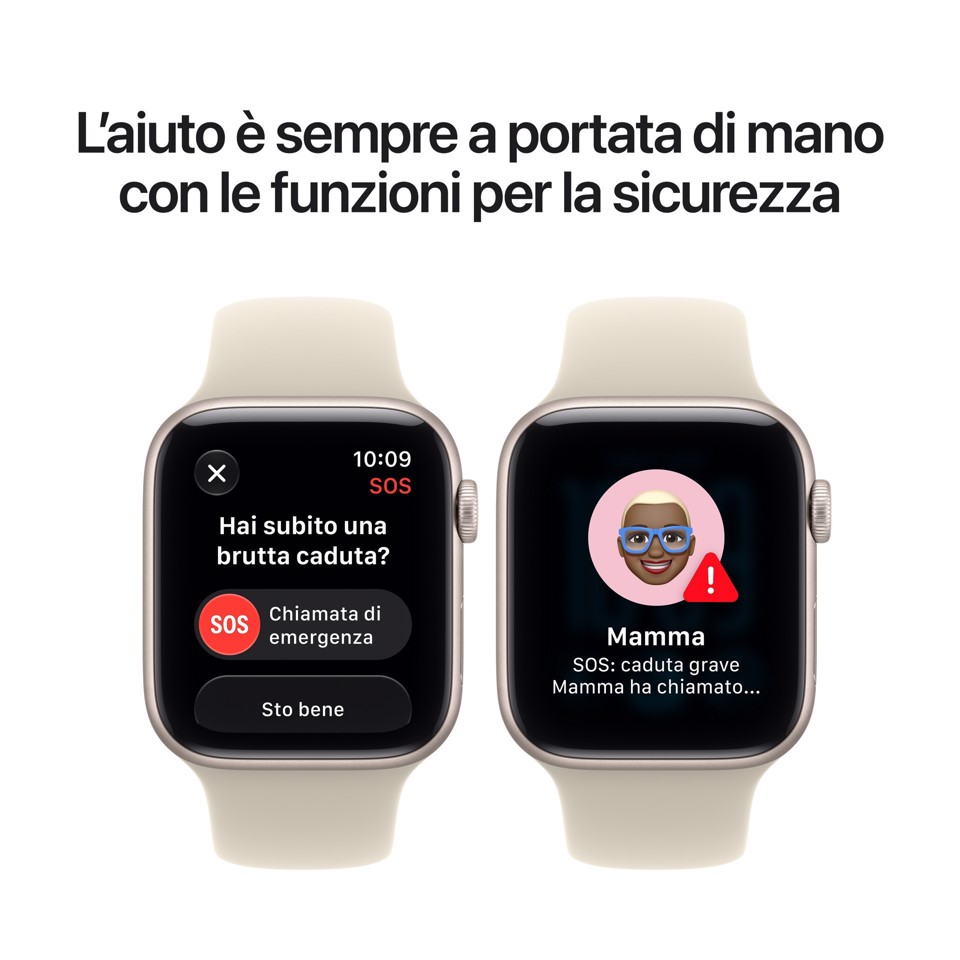 Apple Watch SE (3nd generation) SE 3 GPS + Cellular, Cassa 44 mm in alluminio galassia con Cinturino Sport sabbia - M/L