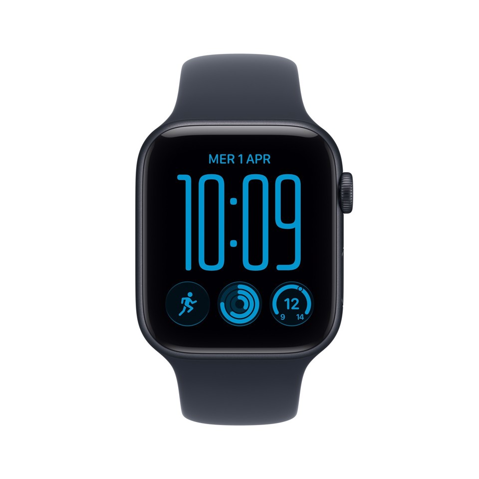 Apple Watch SE (3nd generation) SE 3 GPS + Cellular, Cassa 44 mm in alluminio mezzanotte con Cinturino Sport blu marino - M/L