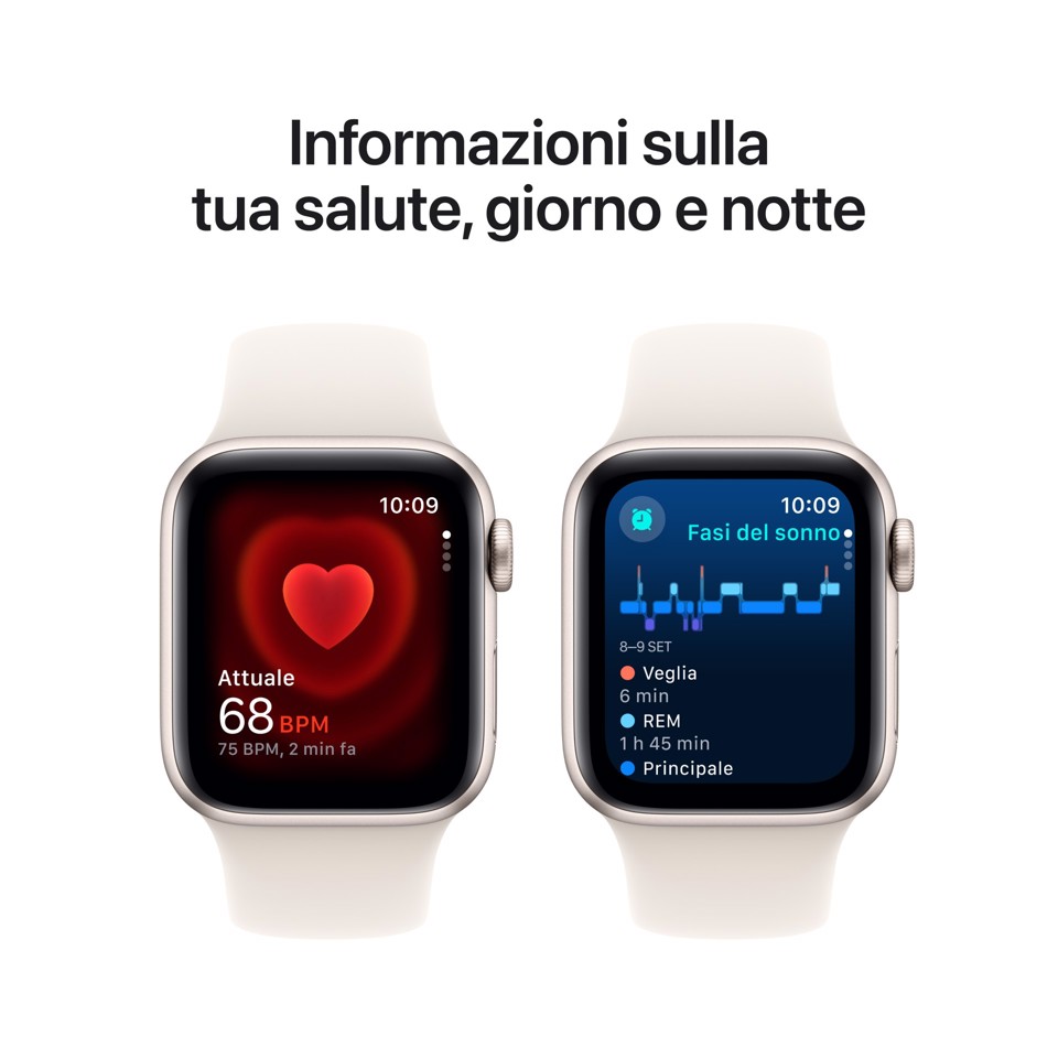 Apple Watch SE GPS 40mm Cassa Alluminio Galassia con Galassia Sport Band - S/M