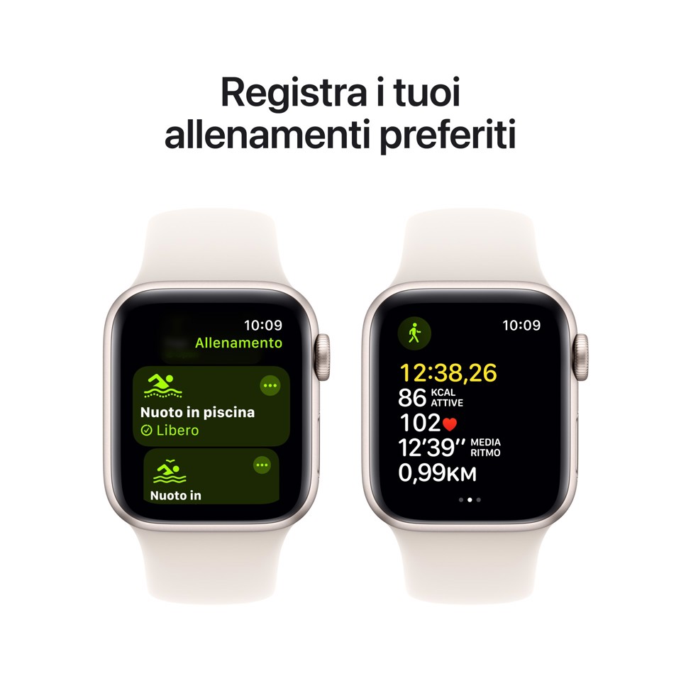 Apple Watch SE GPS 40mm Cassa Alluminio Galassia con Galassia Sport Band - S/M