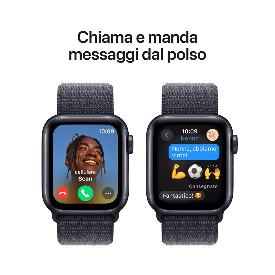 Apple Watch SE GPS 40mm Cassa Alluminio Mezzanotte con Inchiostro Sport Loop