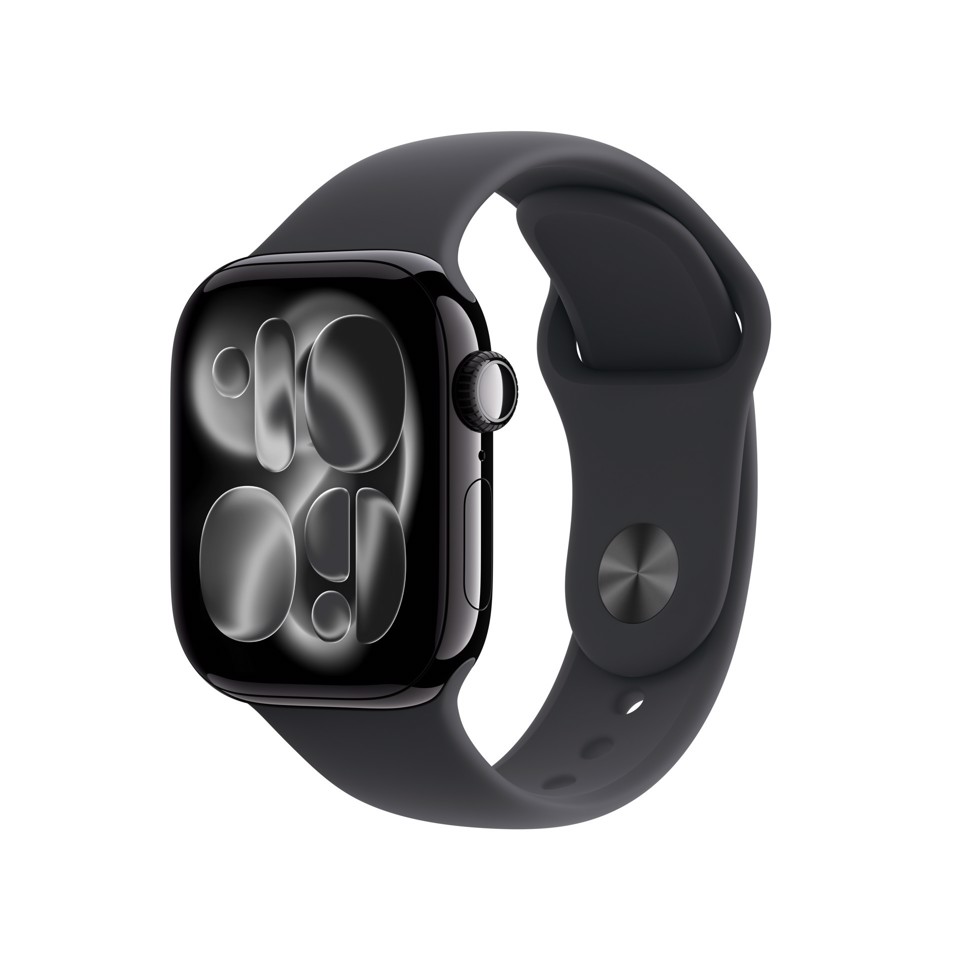 Apple Watch Series 11 GPS 42mm Cassa Alluminio Jet Black con Sport Band Nero - S/M