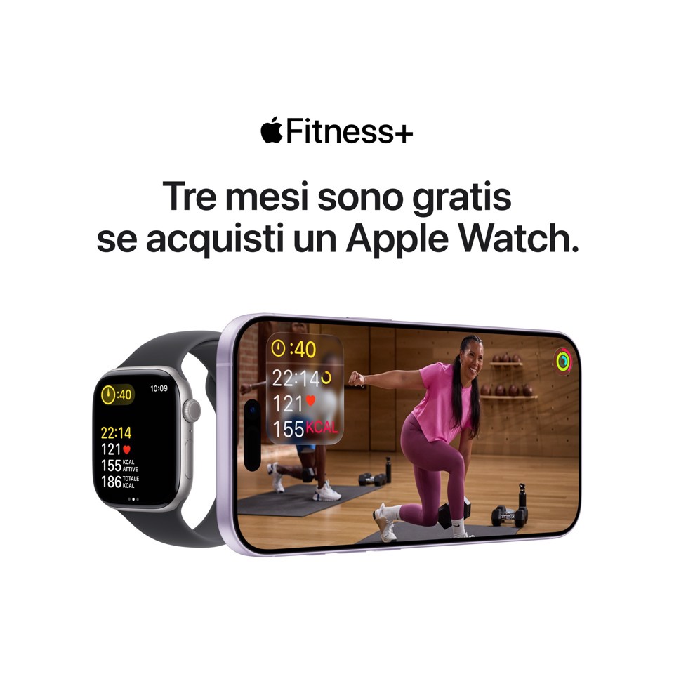 Apple Watch Series 11 GPS 46mm Cassa Alluminio Grigio Siderale con Sport Band Nero - M/L