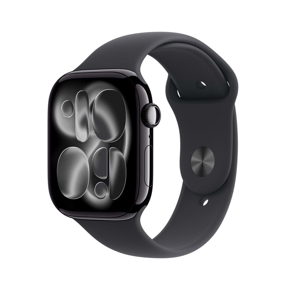 Apple Watch Series 11 GPS 46mm Cassa Alluminio Jet Black con Sport Band Nero - S/M