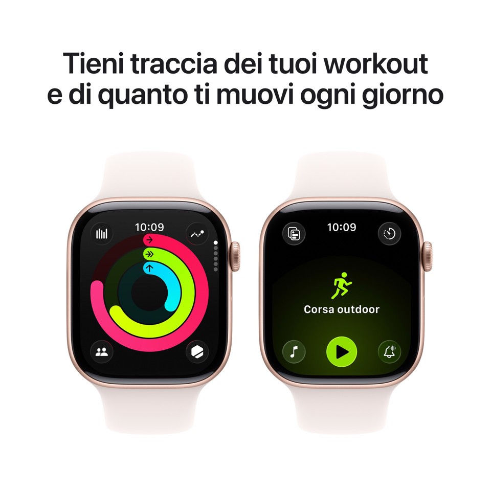 Apple Watch Series 11 GPS 46mm Cassa Alluminio Oro Rosa con Band Rosa Fard - S/M