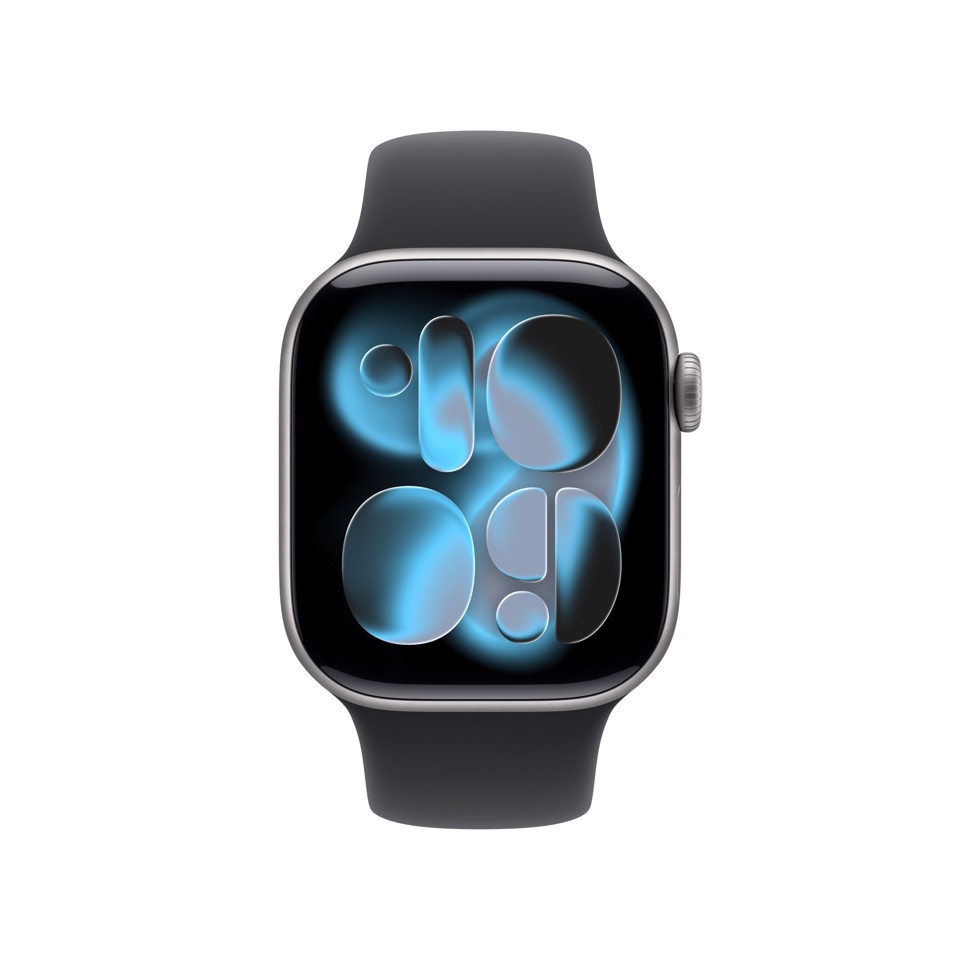Apple Watch Series 11 GPS + Cellular 42mm Cassa Alluminio Grigio Siderale con Sport Band Nero - S/M