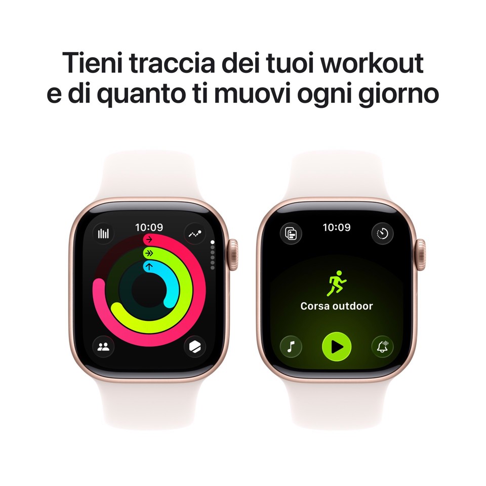 Apple Watch Series 11 GPS + Cellular 42mm Cassa Alluminio Oro Rosa con Band Rosa Fard - S/M