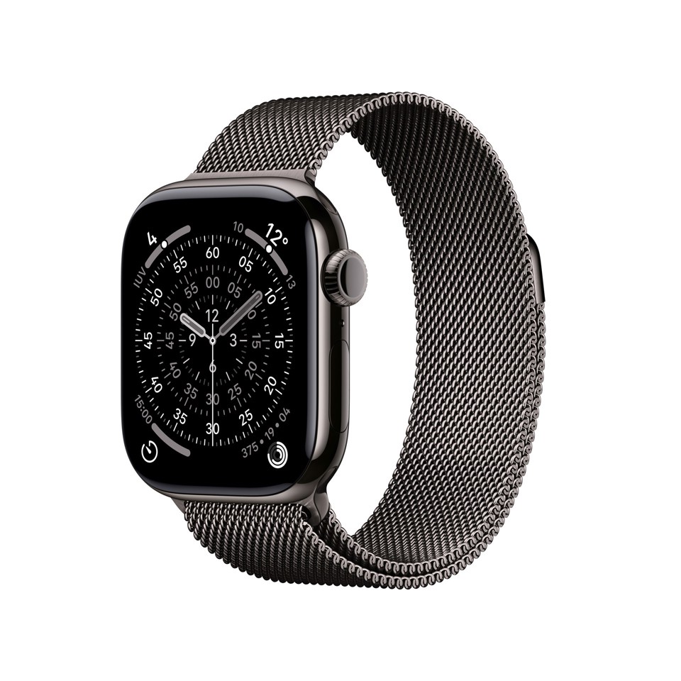 Apple Watch Series 11 GPS + Cellular 42mm Cassa Titanio Ardesia con Loop Milanese Ardesia