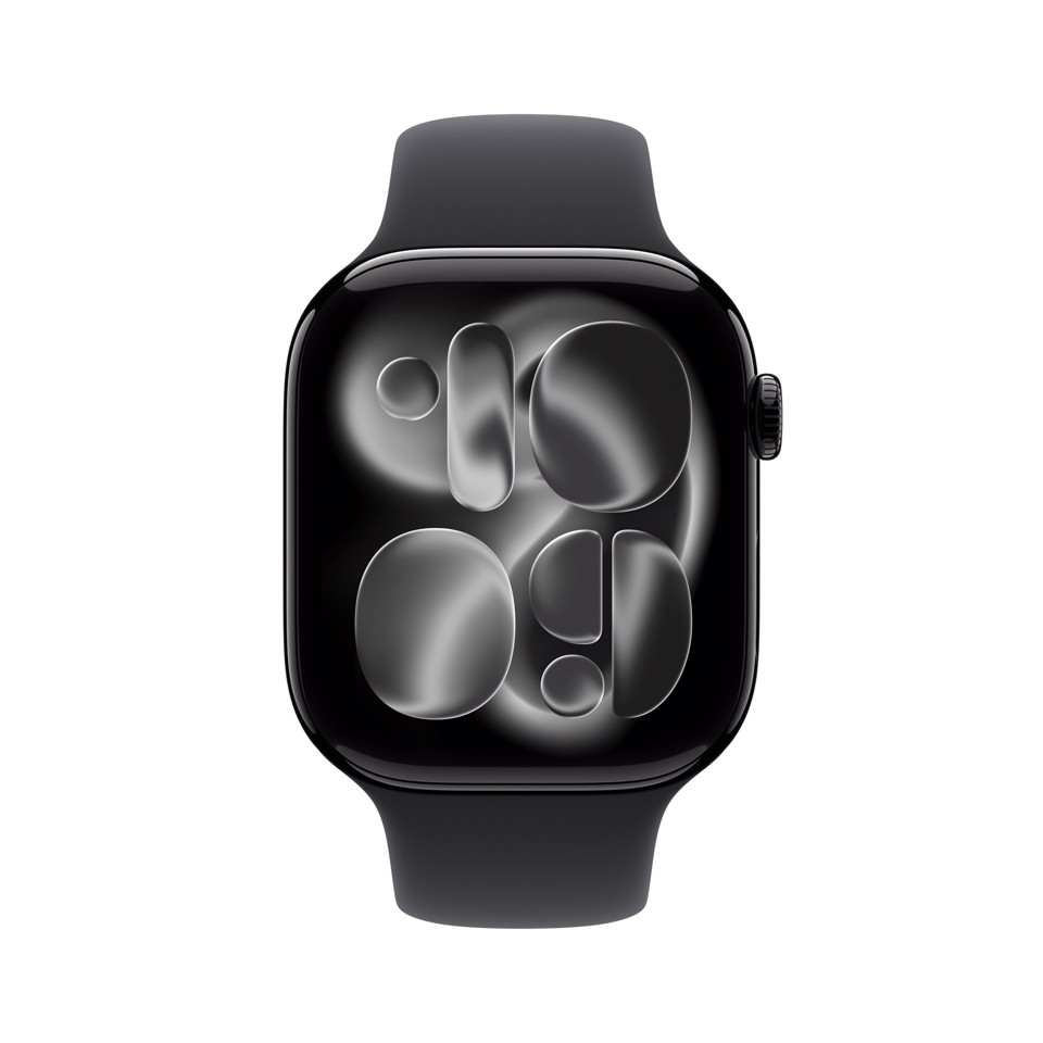Apple Watch Series 11 GPS + Cellular 46mm Cassa Alluminio Jet Black con Sport Band Nero - M/L