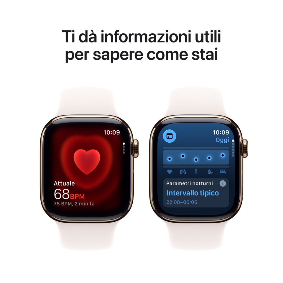 Apple Watch Series 11 GPS + Cellular 46mm Cassa Titanio Oro con Band Rosa Fard - S/M