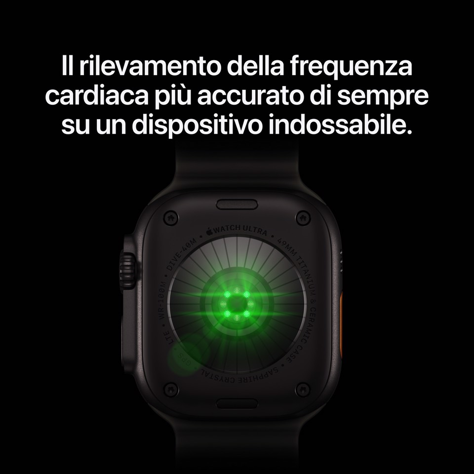 Apple Watch Ultra 4 GPS + Cellular, Cassa 49 mm in titanio nero con Trail Loop borgogna - M/L