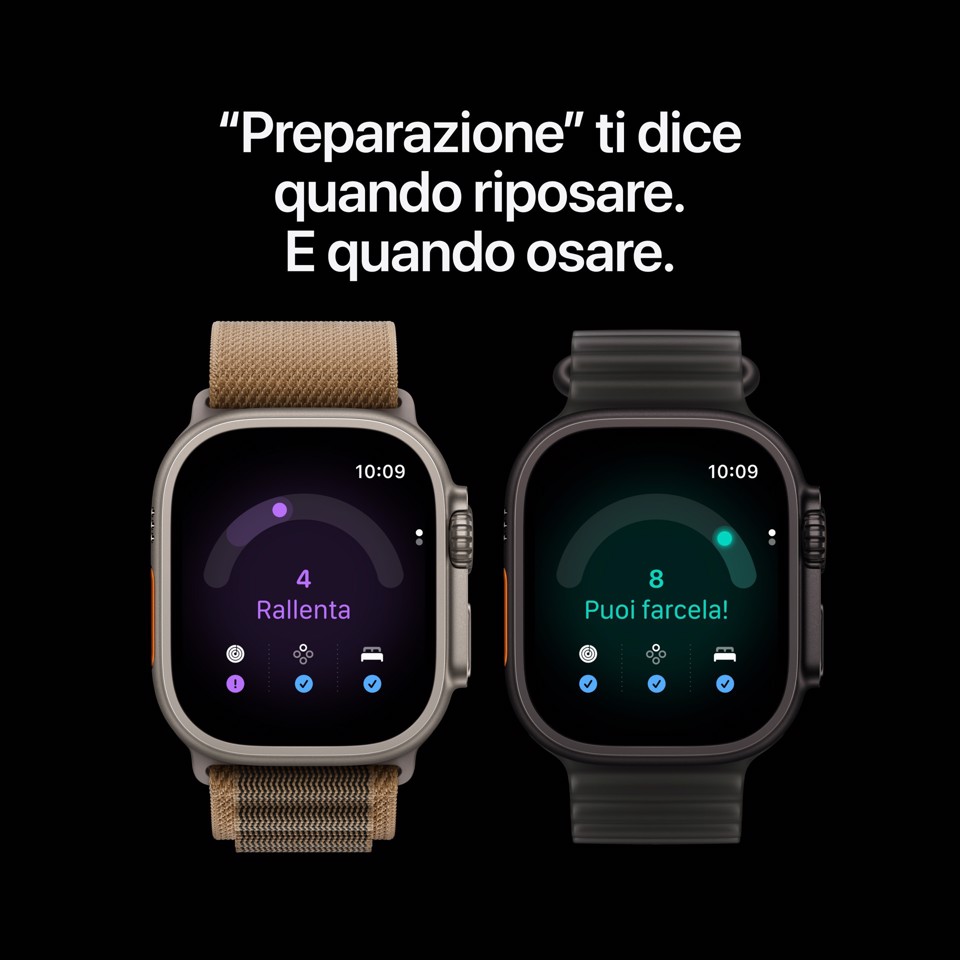 Apple Watch Ultra 4 GPS + Cellular, Cassa 49 mm in titanio nero con Trail Loop borgogna - M/L
