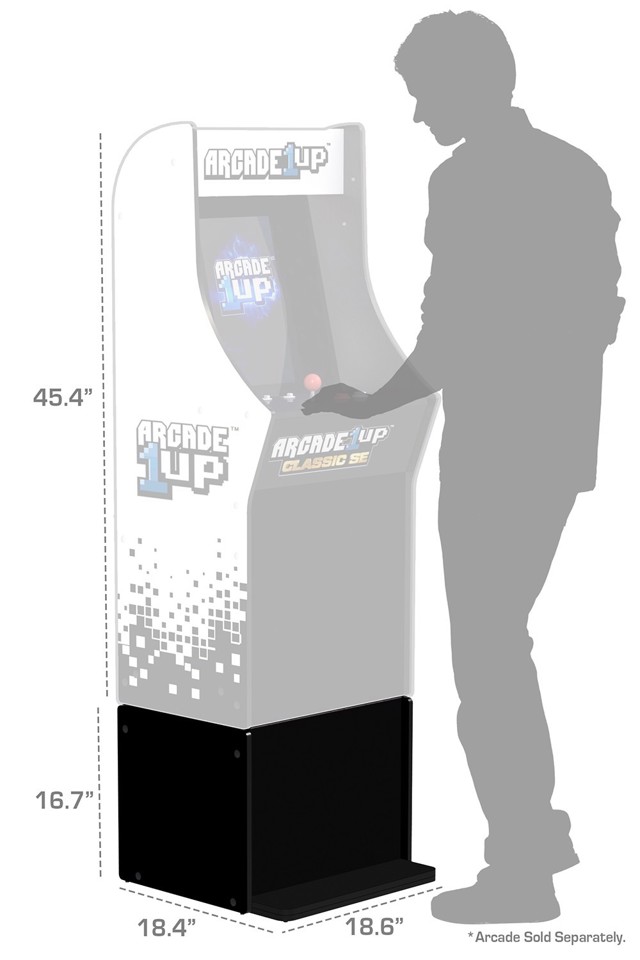 Arcade1Up GEN-R-406000 Accessorio per cabinato da sala giochi Stand Nero Legno new Arcade1Up Pac-Man Classic SE, Ms. Pac-Man Classic SE, and Mortal Kombat Classic SE ONLY