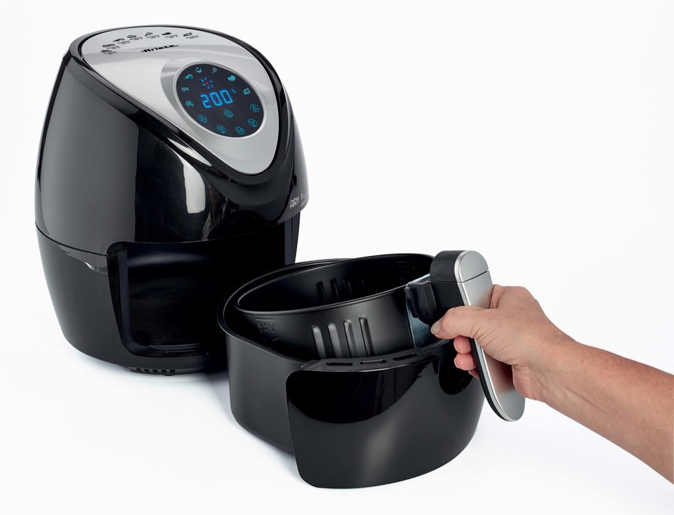 Ariete 4616 Airy Fryer Digital, Friggitrice ad Aria Digitale, Capacità 2,6 L, 1300 W, Time ‘60 minuti, 7 programmi, Nera