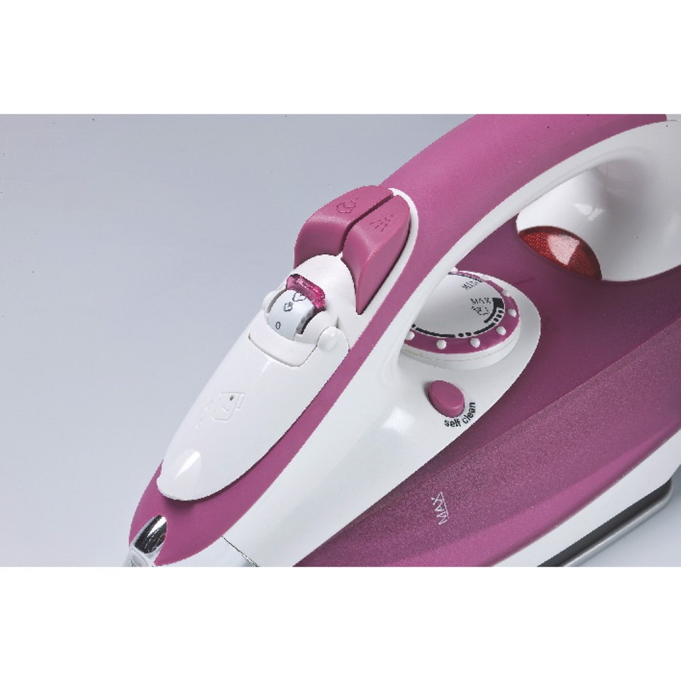 Ariete 6215 Steam Iron 2200W - piastra in acciaio inox - Serbatoio 280 ml - Rosa