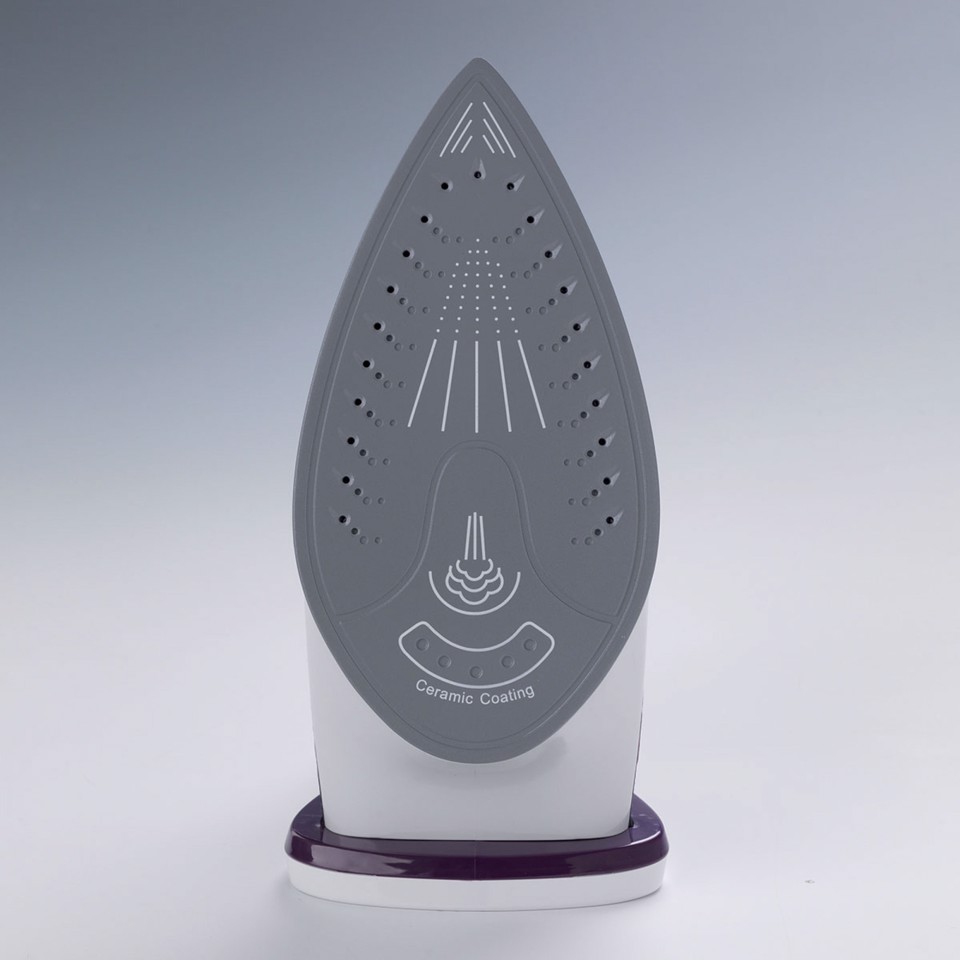 Ariete 6243 Steam Iron - Ferro da stiro con piastra in ceramica - Colpo vapore 140 gr/min - Serbatoio 320 ml - 2200 W - Bianco e Porpora