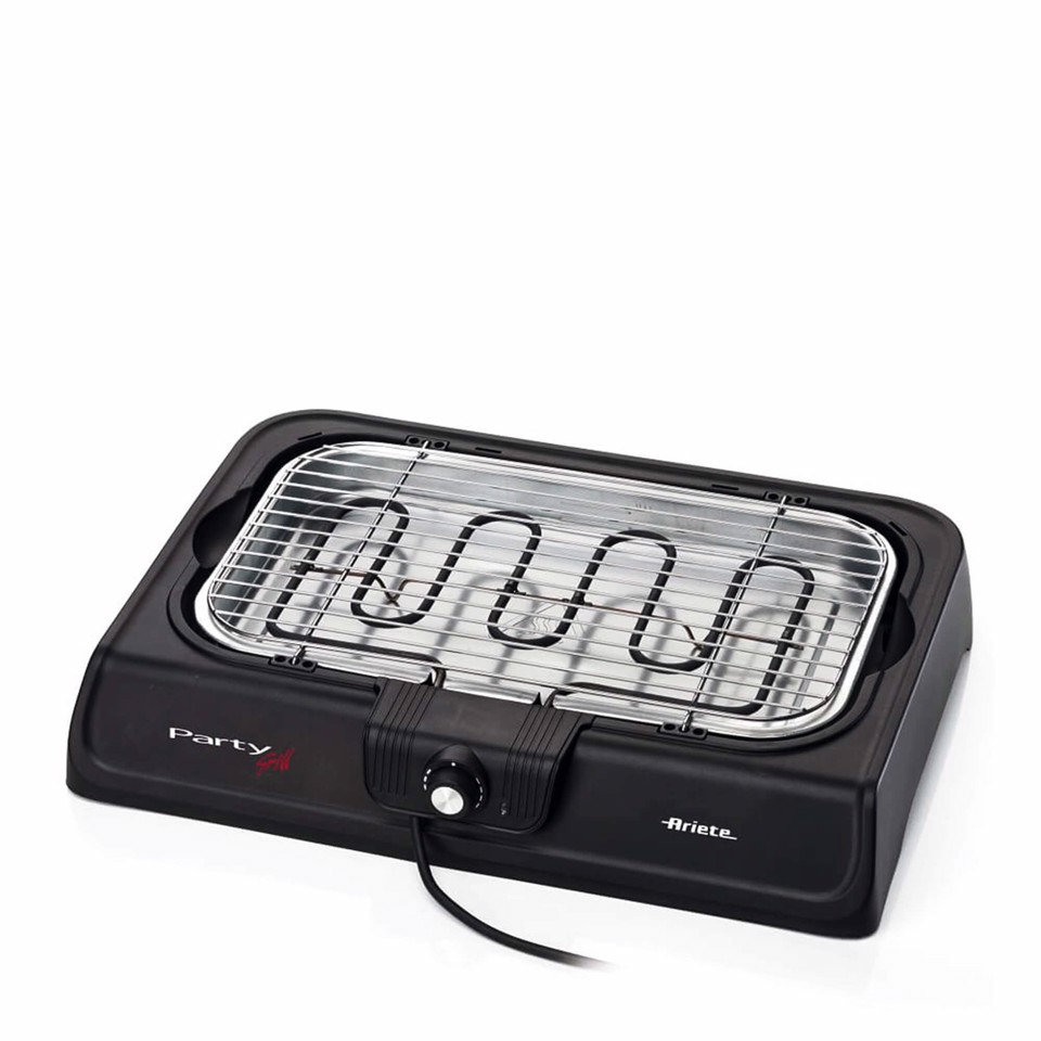 Ariete 723 Party Grill - barbecue elettrico. Potenza 2000W. Cottura lenta e rapida. Per carne, verdura e pesce. Dotata di vassoi raccogli grasso.
