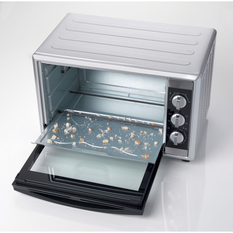 Ariete 945 Forno Elettrico ventilato con girarrosto 56 Litri - Bon Cuisine 560 - Temperatura max 230° - Luce interna - 2200 Watt - Argento