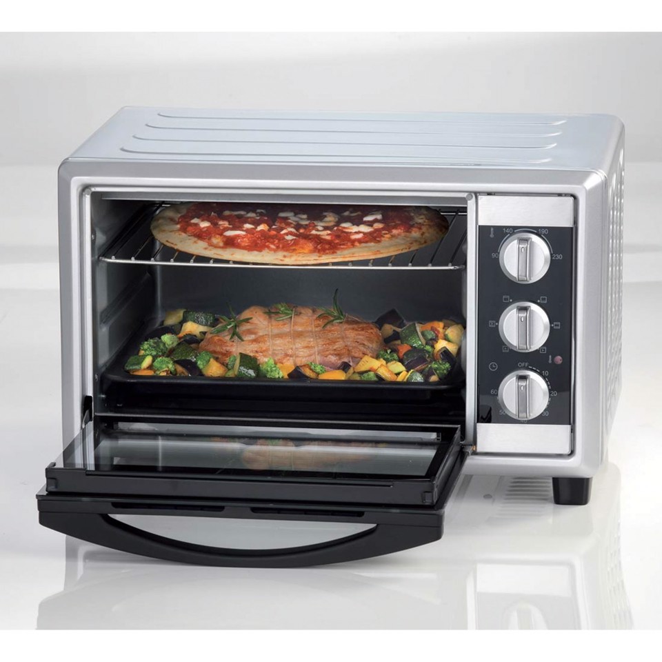Ariete 985 Forno Elettrico Ventilato 30 litri - Bon Cuisine 300 - Doppio vetro - Temperatura max 230° - 1500 Watt - 6 posizioni cottura - Timer 60’