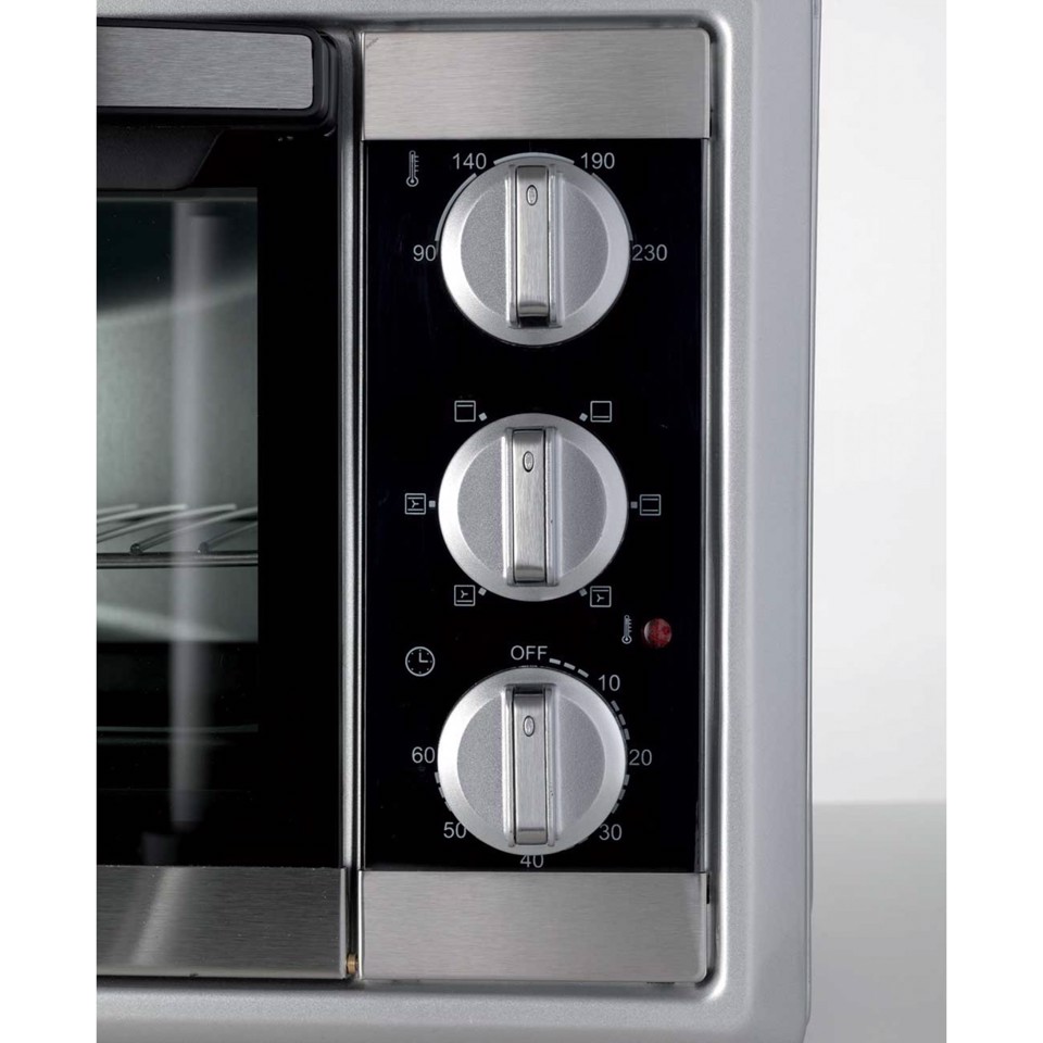 Ariete 985 Forno Elettrico Ventilato 30 litri - Bon Cuisine 300 - Doppio vetro - Temperatura max 230° - 1500 Watt - 6 posizioni cottura - Timer 60’