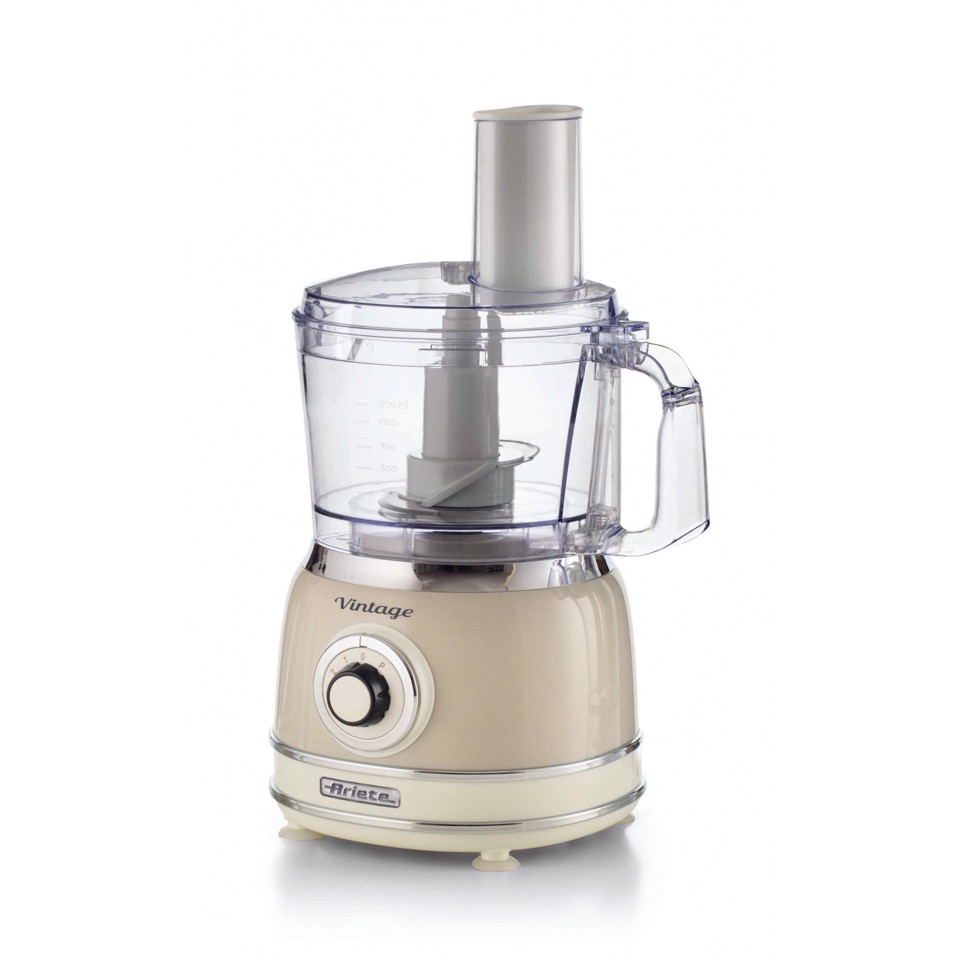 Ariete Linea Vintage 1781 Robot da cucina Vintage, 1000W, Capacità 2,1L (utilizzabile 1,2L), Per preparazione impasti, Beige