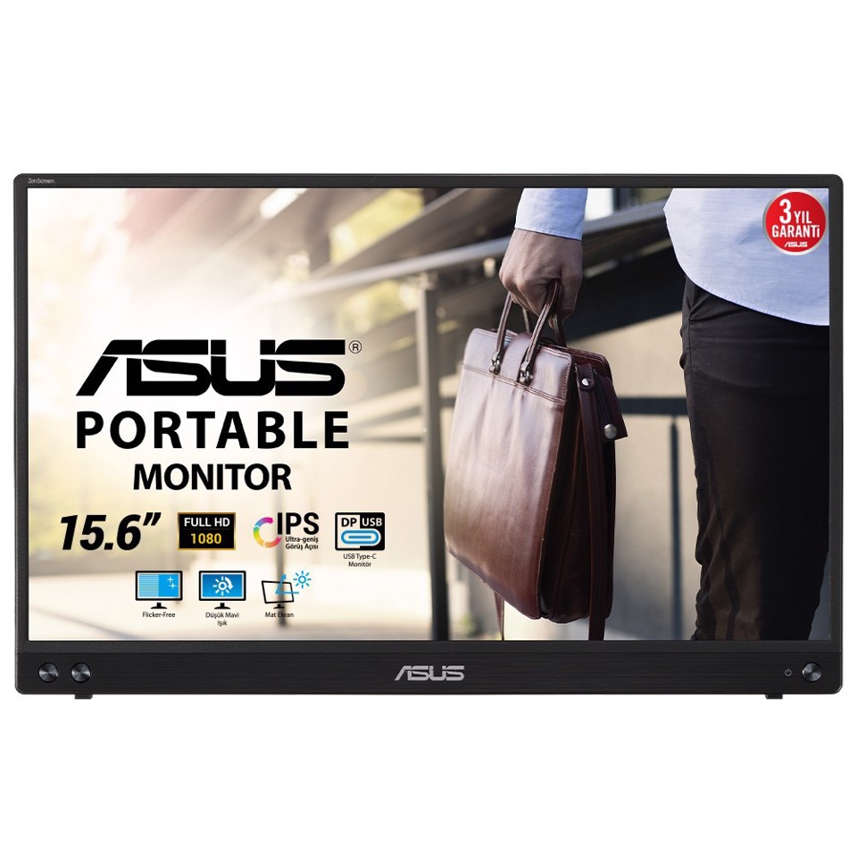 ASUS MB16ACV Monitor PC 39,6 cm (15.6") 1920 x 1080 Pixel Full HD LED Nero