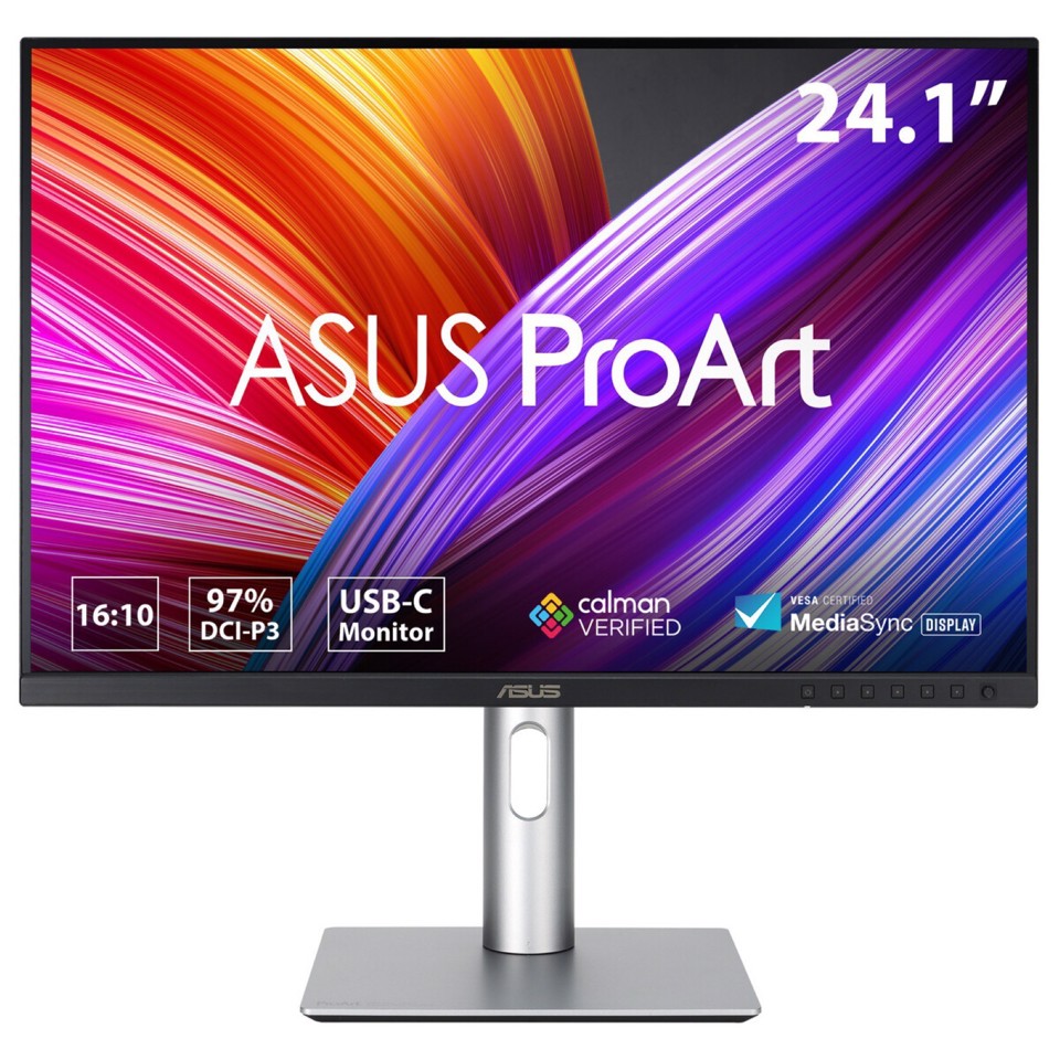 ASUS ProArt PA248CRV Monitor PC 61,2 cm (24.1") 1920 x 1200 Pixel WUXGA LCD Nero, Argento