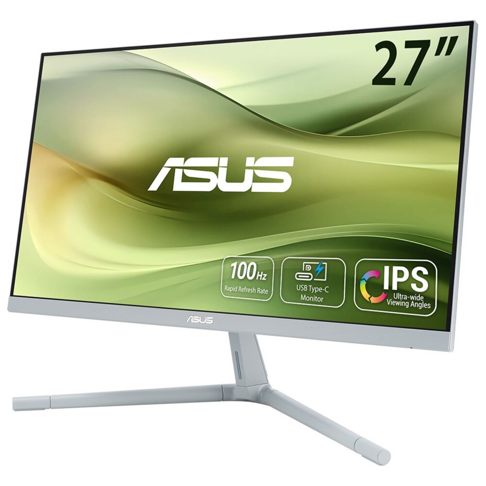 ASUS VU279CFE-G Monitor PC 68,6 cm (27") 1920 x 1080 Pixel Full HD LCD Verde, Grigio