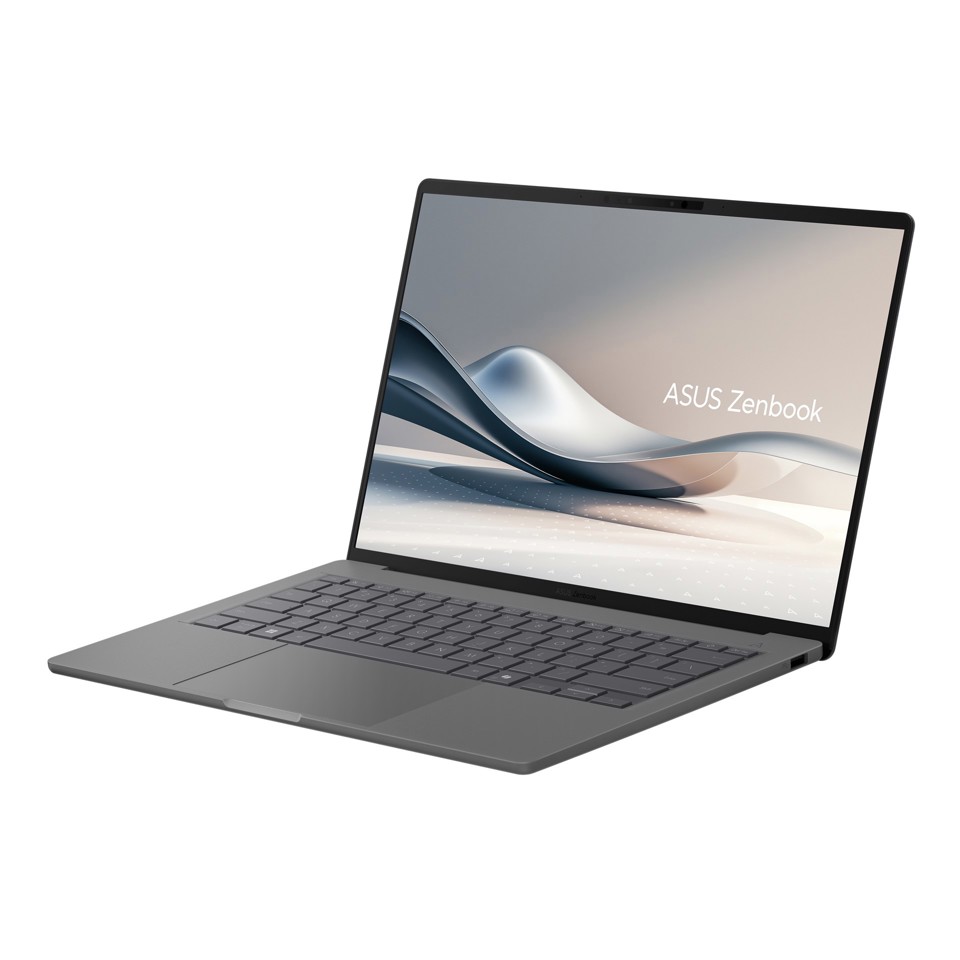 ASUS Zenbook A14 UX3407QA-QD213W Qualcomm Snapdragon X1-26-100 Computer portatile 35,6 cm (14") WUXGA 16 GB LPDDR5x-SDRAM 512 GB SSD Wi-Fi 6E (802.11ax) Windows 11 Home Grigio