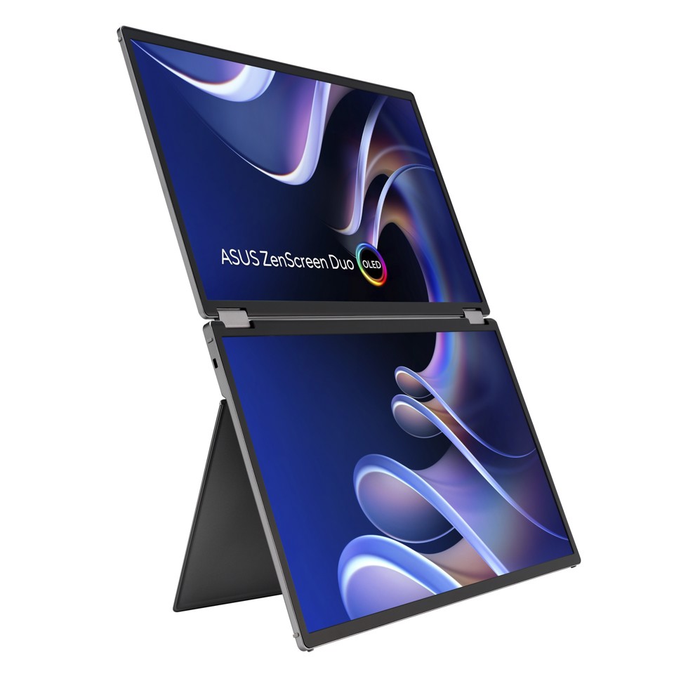 ASUS ZenScreen Duo OLED MQ149CD Monitor PC 35,6 cm (14") 1920 x 1200 Pixel WUXGA Argento
