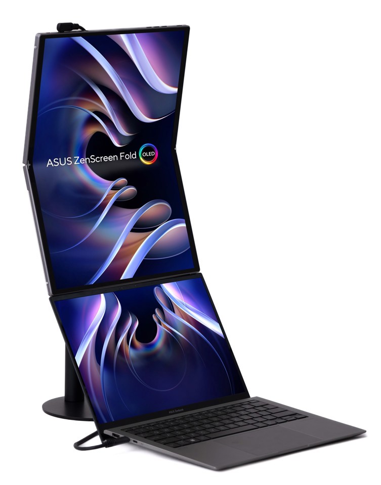 ASUS ZenScreen Fold OLED MQ17QH Monitor PC 43,9 cm (17.3") 2560 x 1920 Pixel Quad HD Argento