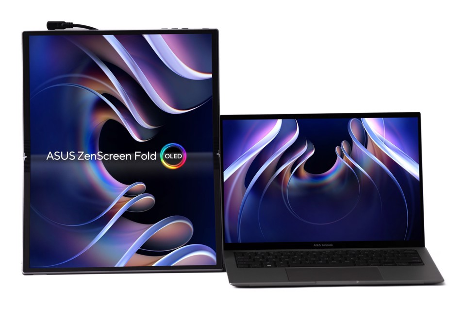 ASUS ZenScreen Fold OLED MQ17QH Monitor PC 43,9 cm (17.3") 2560 x 1920 Pixel Quad HD Argento