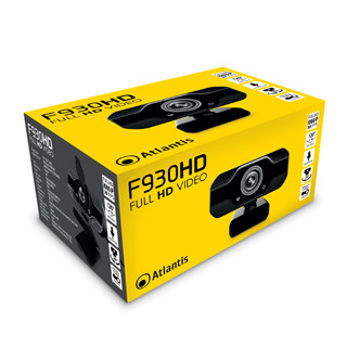 Atlantis Land F930HD 20.0A webcam 2 MP 1920 x 1080 Pixel USB 2.0 Nero