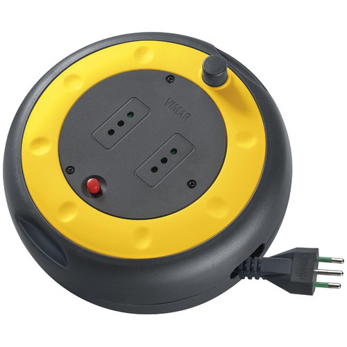 Avvolgicavo 10A 2 uscite P11 4m