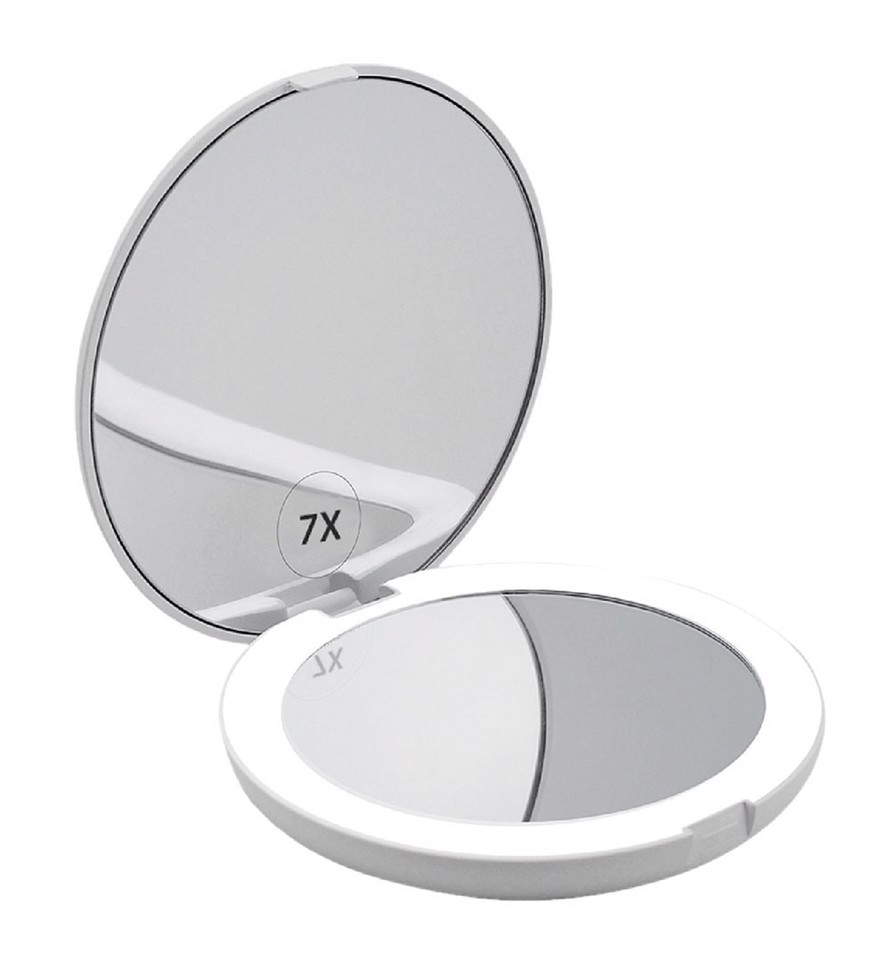 Beauty Touch Specchio luminoso da viaggio doppio specchio 7x/1x