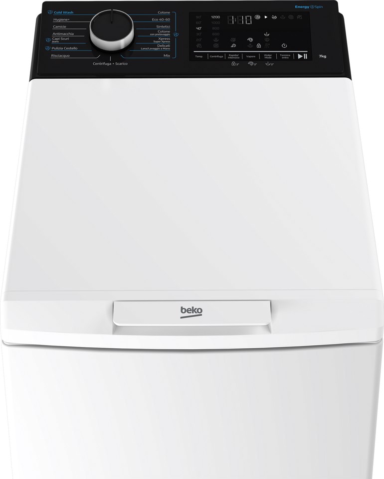 Beko b100 BTLSPIN 76DB IT lavatrice Caricamento dall'alto 7 kg 1200 Giri/min Bianco