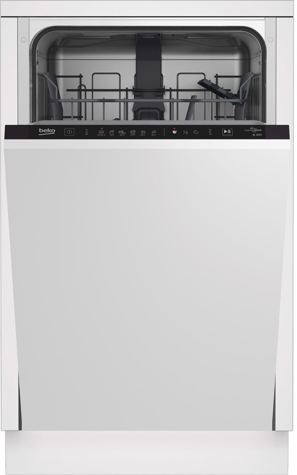 Beko b300 BDIS16030, Lavastoviglie 45 cm, classe D, 10 coperti, 48 dBA