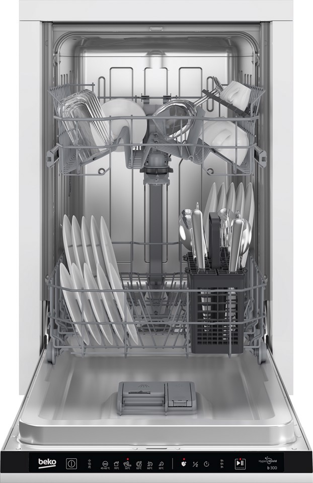Beko b300 BDIS16030: Lavastoviglie a Scomparsa Totale Slim, 45 cm, 10 Coperti