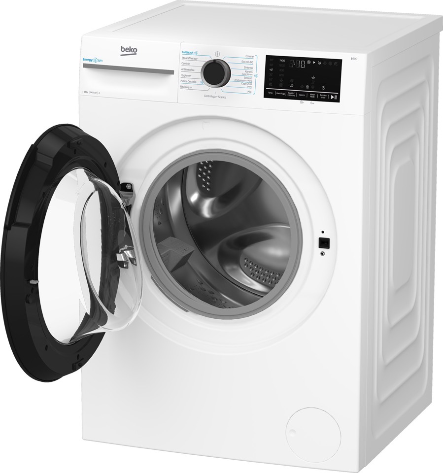Beko b300 BMW10149DB: Lavatrice 10kg, classe A-30%, 1400giri,VApore