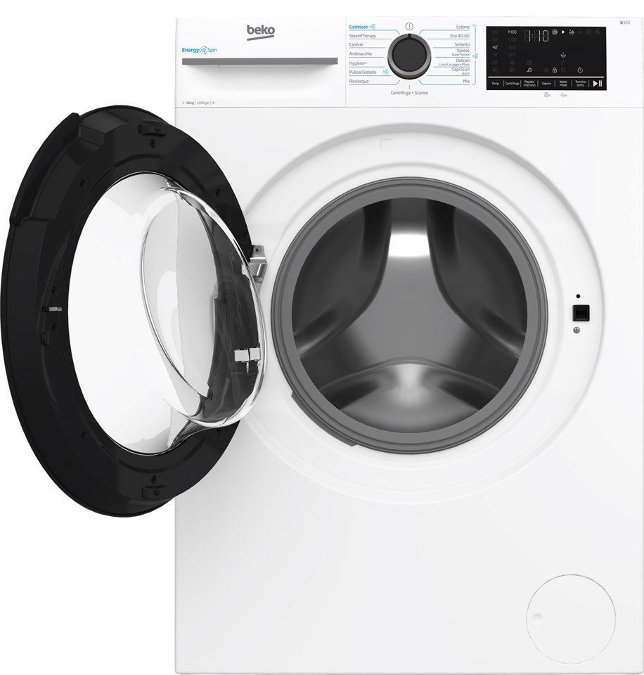Beko b300 BMW10149DB: Lavatrice 10kg, classe A-30%, 1400giri,VApore