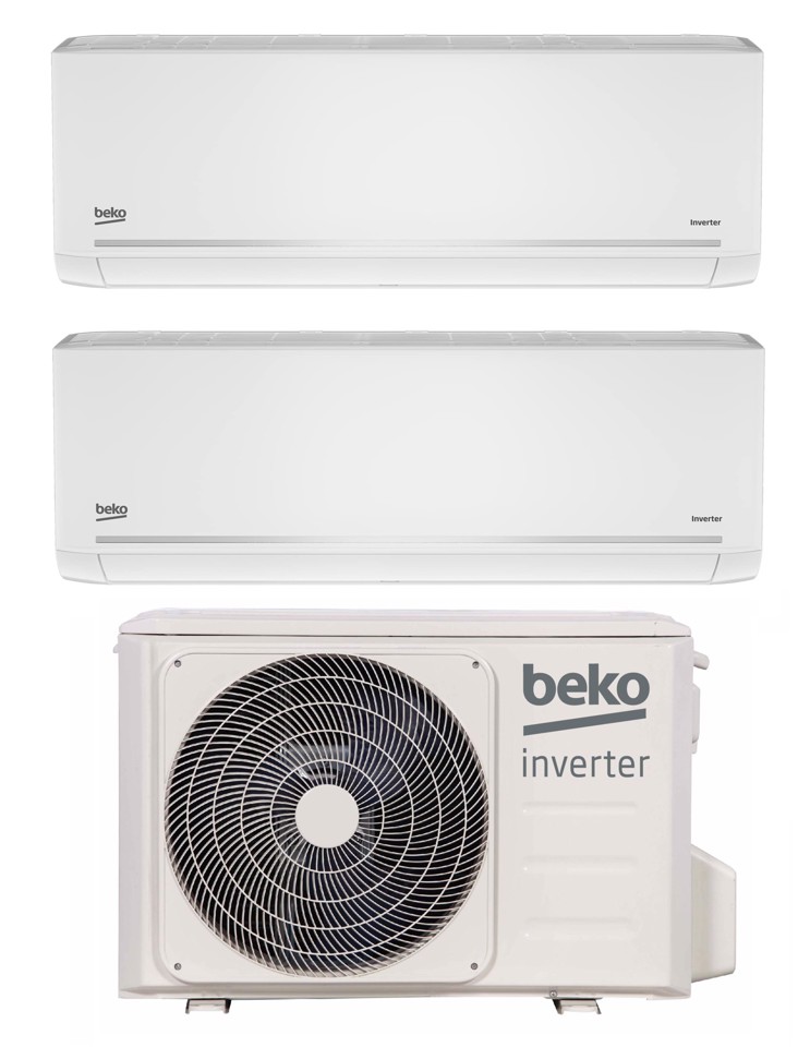 Beko Condizionatore DUAL split Inverter 9000 btu+12000 btu Wi-Fi BGMPO181 + BGMPI090 + BGMPI120 Climatizzatore Fisso
