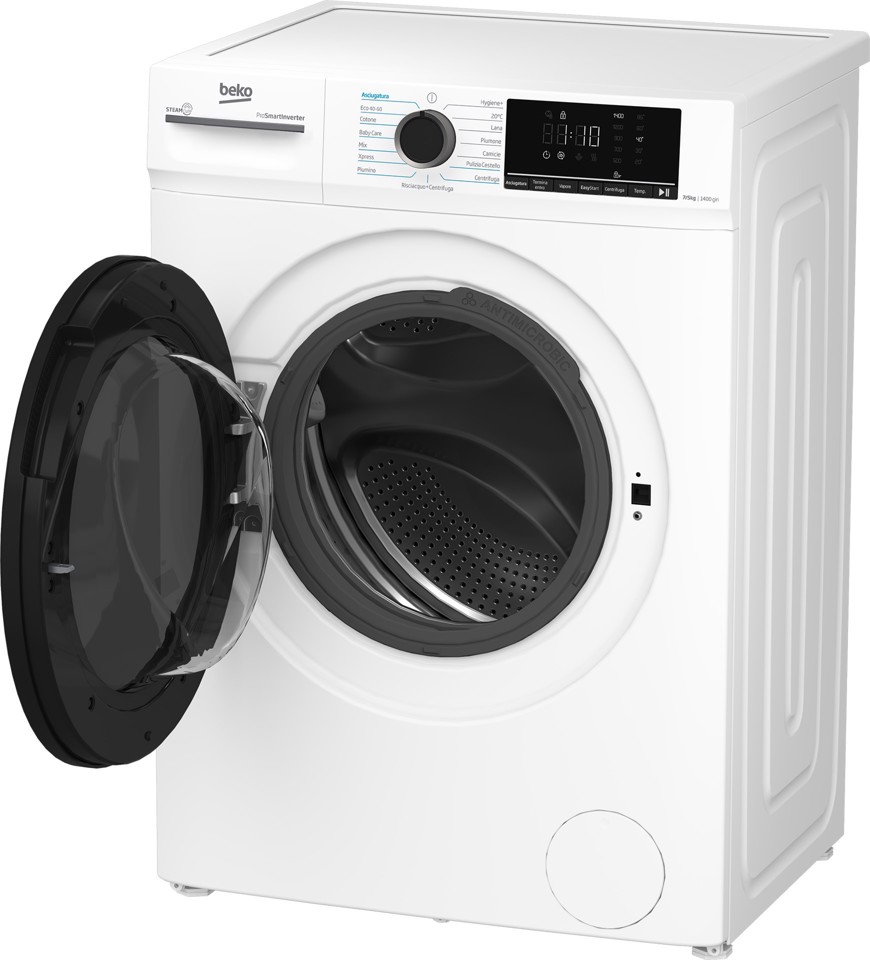 Beko BMDSC7545B: Lavasciuga Slim, 7+5kg, 1400giri, Classe D/A, funzione a vapore