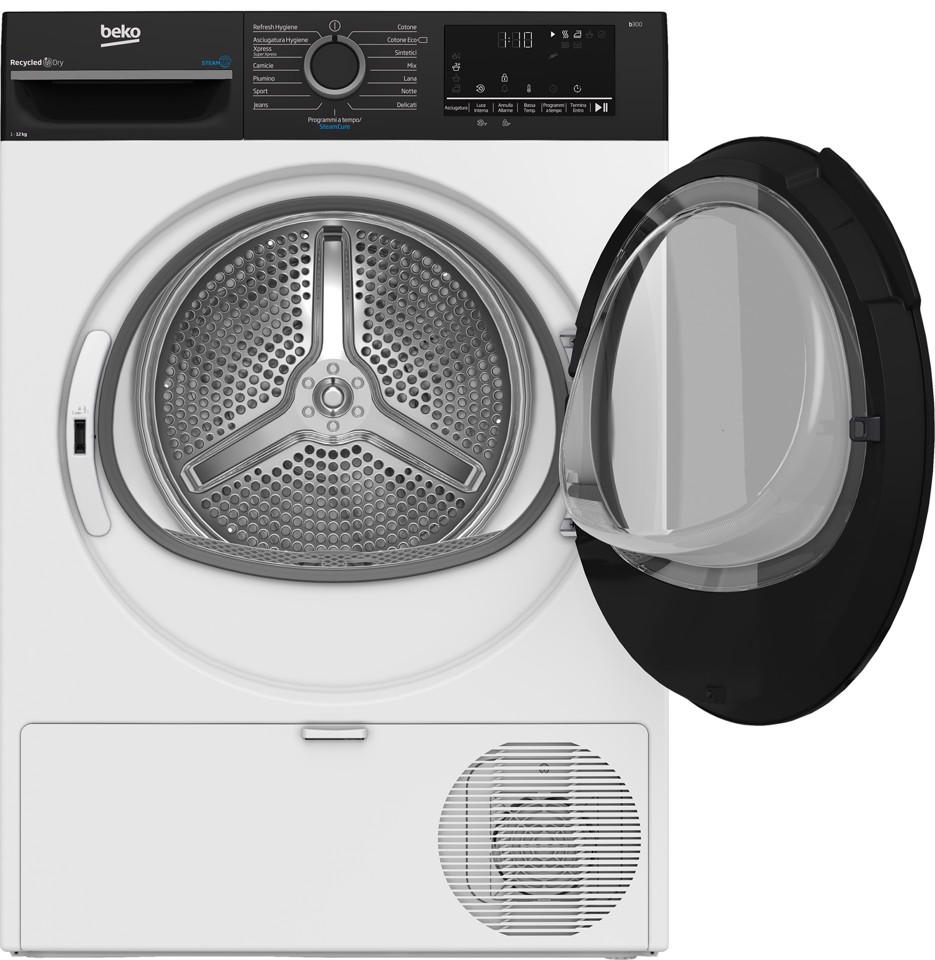 Beko BMGT4122SBI: Asciugatrice 12kg, classe E, inverter