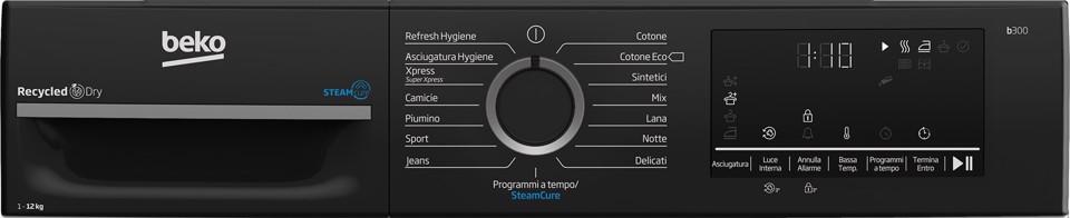 Beko BMGT4122SBI: Asciugatrice 12kg, classe E, inverter