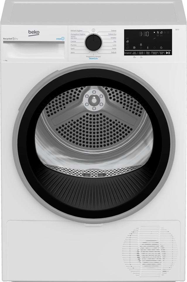 Beko BT113DBS: Asciugatrice 11kg, classe D a Pompa di Calore