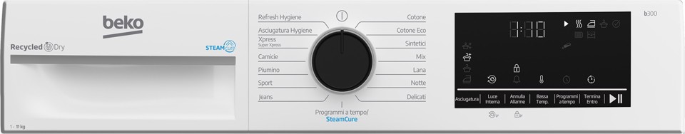 Beko BT113DBS: Asciugatrice 11kg, classe D a Pompa di Calore