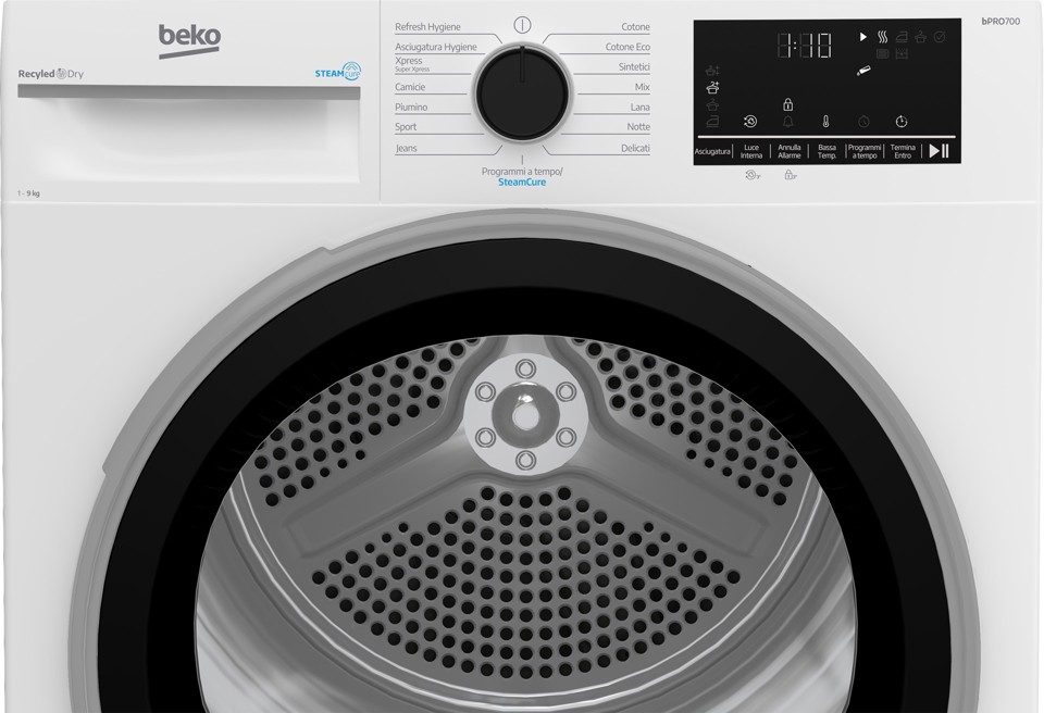 Beko BT95DBS: Asciugatrice 9kg, Classe B a Pompa di Calore