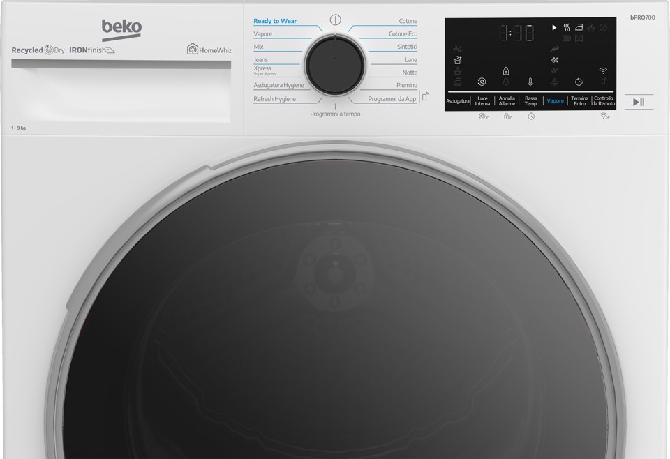 Beko BT96DBS: Asciugatrice 9kg, Classe A a Pompa di Calore